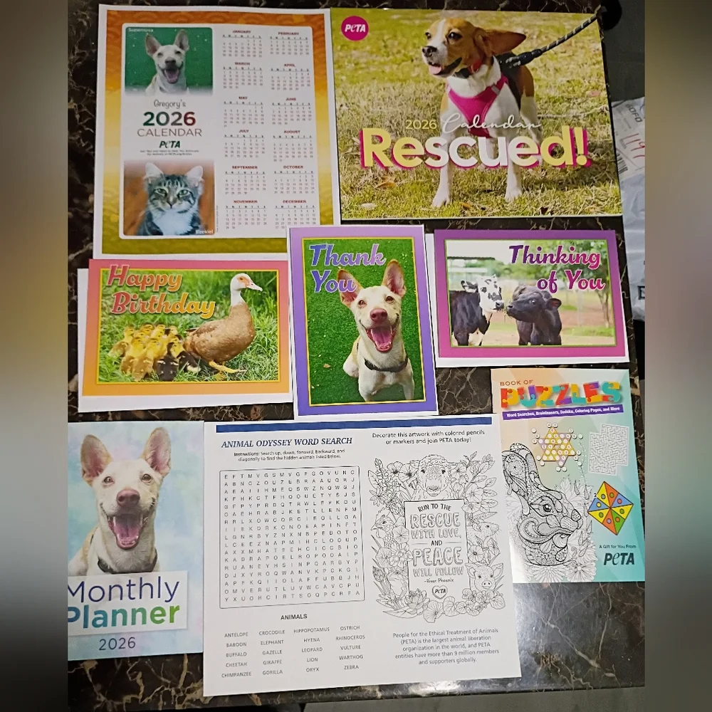2026 Animal-Themed Calendar and Puzzle Set